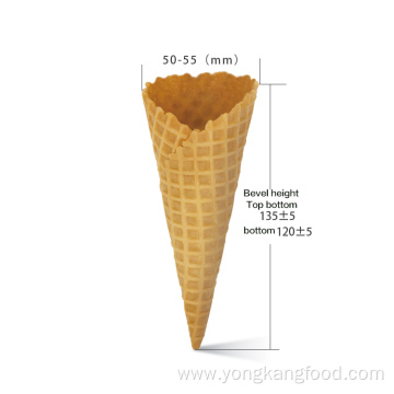 Wafer cone with lace edge